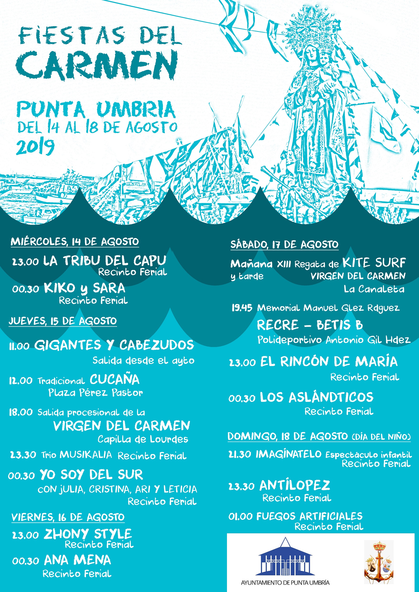 Fiestas patronales en honor de Nuestra Señora del Carmen 2019 Punta Umbría